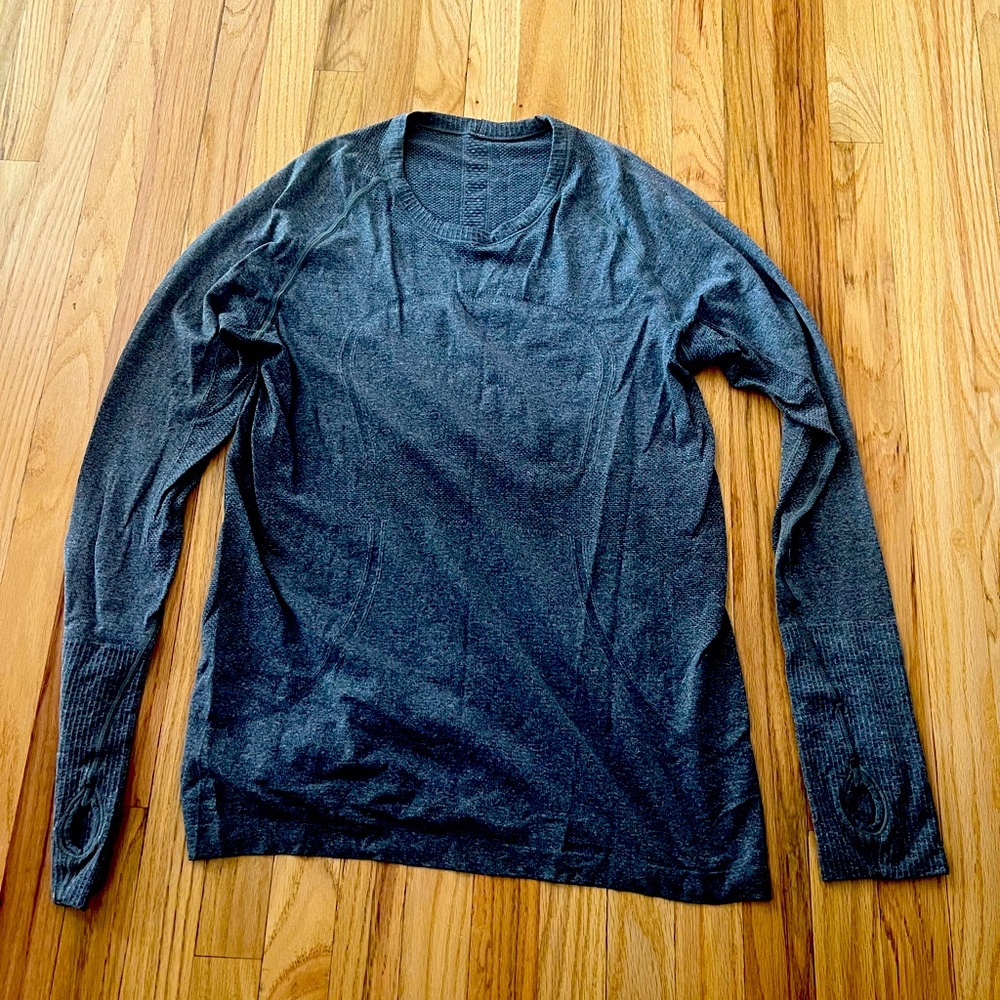 Lululemon longsleeve shirts, women size large, gray